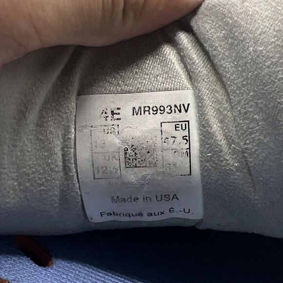 New Balance Vintage Shoes Mens 13 4E Heritage Collection MR993BK Navy Leather - Picture 11 of 11